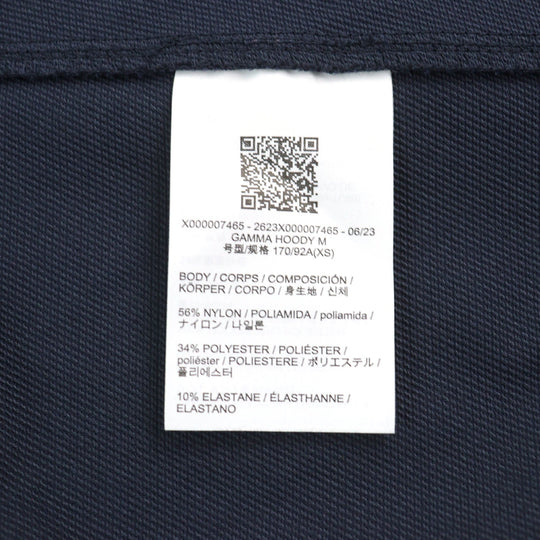 ARC'TERYX Mountain Hoodie X000007465 nylon Navy GAMMA HOODY mens XS Used Authentic