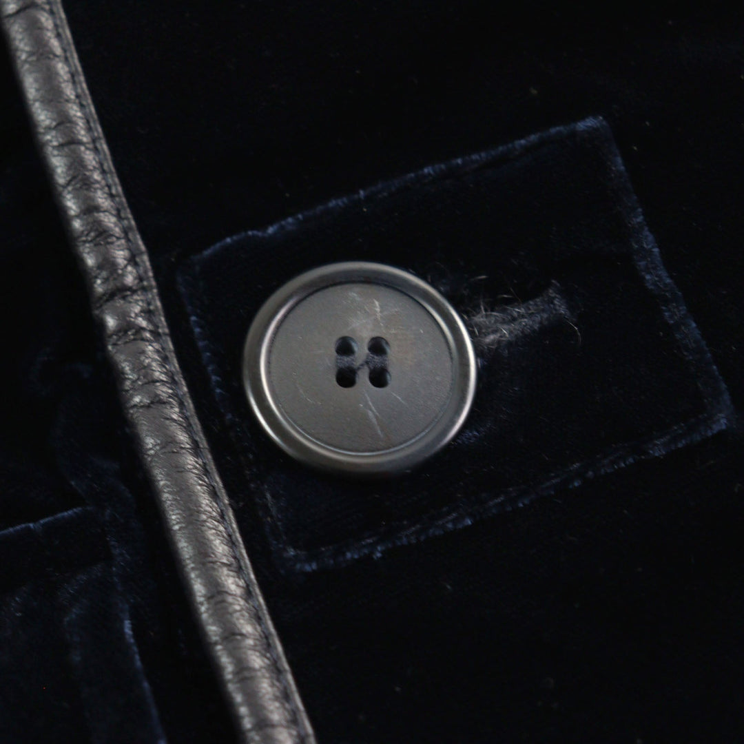 GIORGIO ARMANI coat 0WGOL05E Outer: 66% viscose (rayon), Outer: 32% cupra, Outer: 2% elastane (polyurethane), Part: 100% polyurethane, Lining: 65% acetate, 8% polyamide, 2% elastane, Filling: 100% polyester Dark navy mens 50R Used Authentic