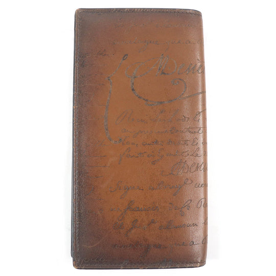 Berluti Long Wallet Purse Main: Leather Brown Santal mens Used Authentic