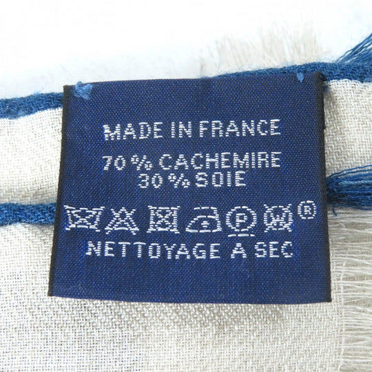 HERMES Stall 693950T cashmere blue Rectangle PUZZLE VEGETAL