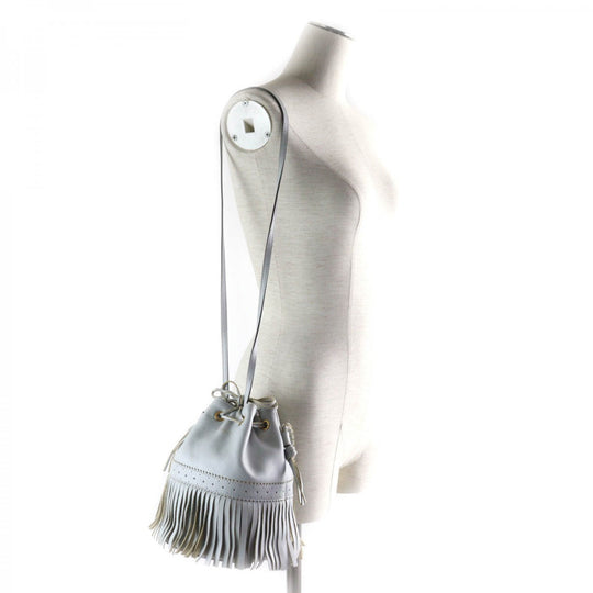 J&M Davidson Shoulder Bag leather Light blue CARNIVAL