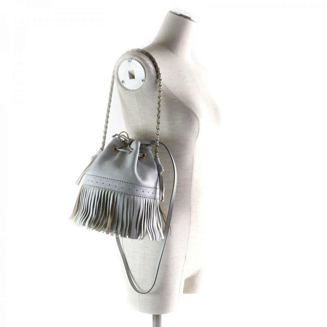 J&M Davidson Shoulder Bag leather Light blue CARNIVAL