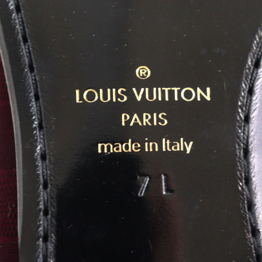 LOUIS VUITTON Slip-on Main: Velour Bordeaux Auteuil line mens 7 Used Authentic