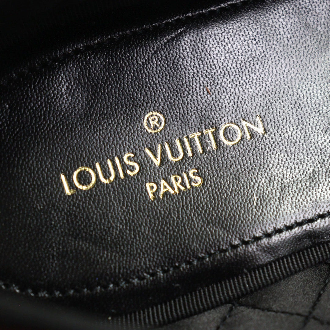LOUIS VUITTON Slip-on Main: Velour Bordeaux Auteuil line mens 7 Used Authentic