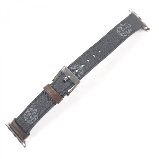 Berluti others Calf leather black Logo all-over pattern Apple Watch Straps mens 19 Used Authentic