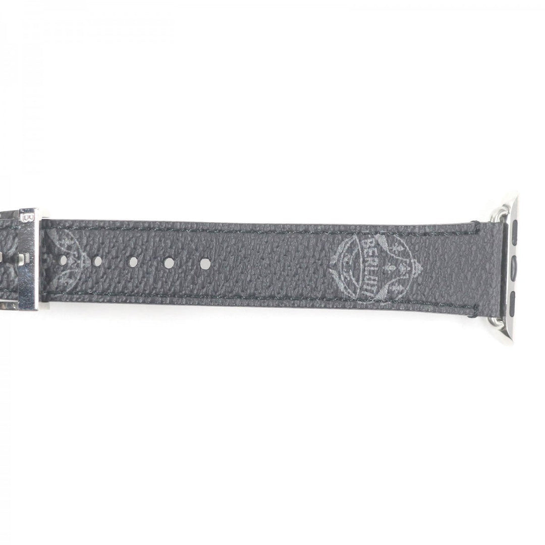 Berluti others Calf leather black Logo all-over pattern Apple Watch Straps mens 19 Used Authentic