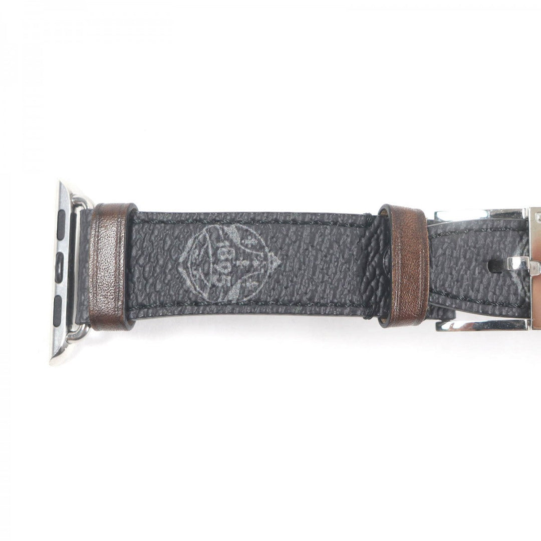 Berluti others Calf leather black Logo all-over pattern Apple Watch Straps mens 19 Used Authentic
