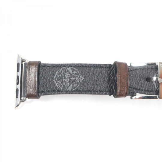 Berluti others Calf leather black Logo all-over pattern Apple Watch Straps mens 19 Used Authentic