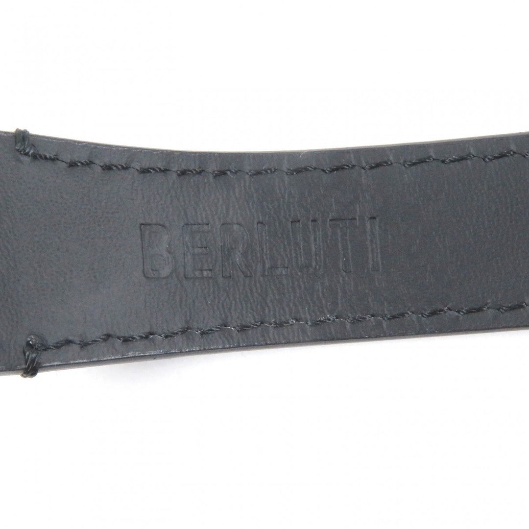 Berluti others Calf leather black Logo all-over pattern Apple Watch Straps mens 19 Used Authentic
