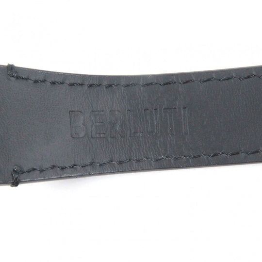 Berluti others Calf leather black Logo all-over pattern Apple Watch Straps mens 19 Used Authentic
