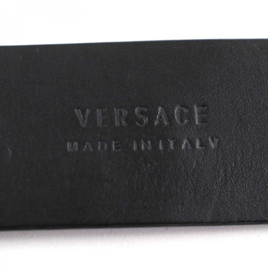 VERSACE belt Main: Leather black mens Used Authentic