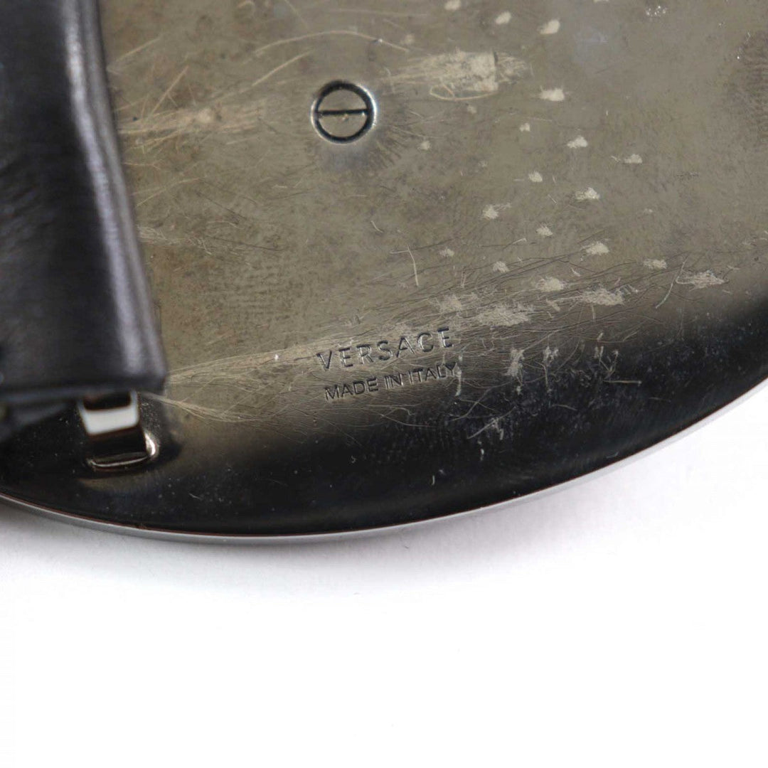 VERSACE belt Main: Leather black mens Used Authentic