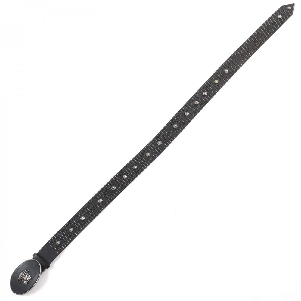 VERSACE belt Main: Leather black mens Used Authentic