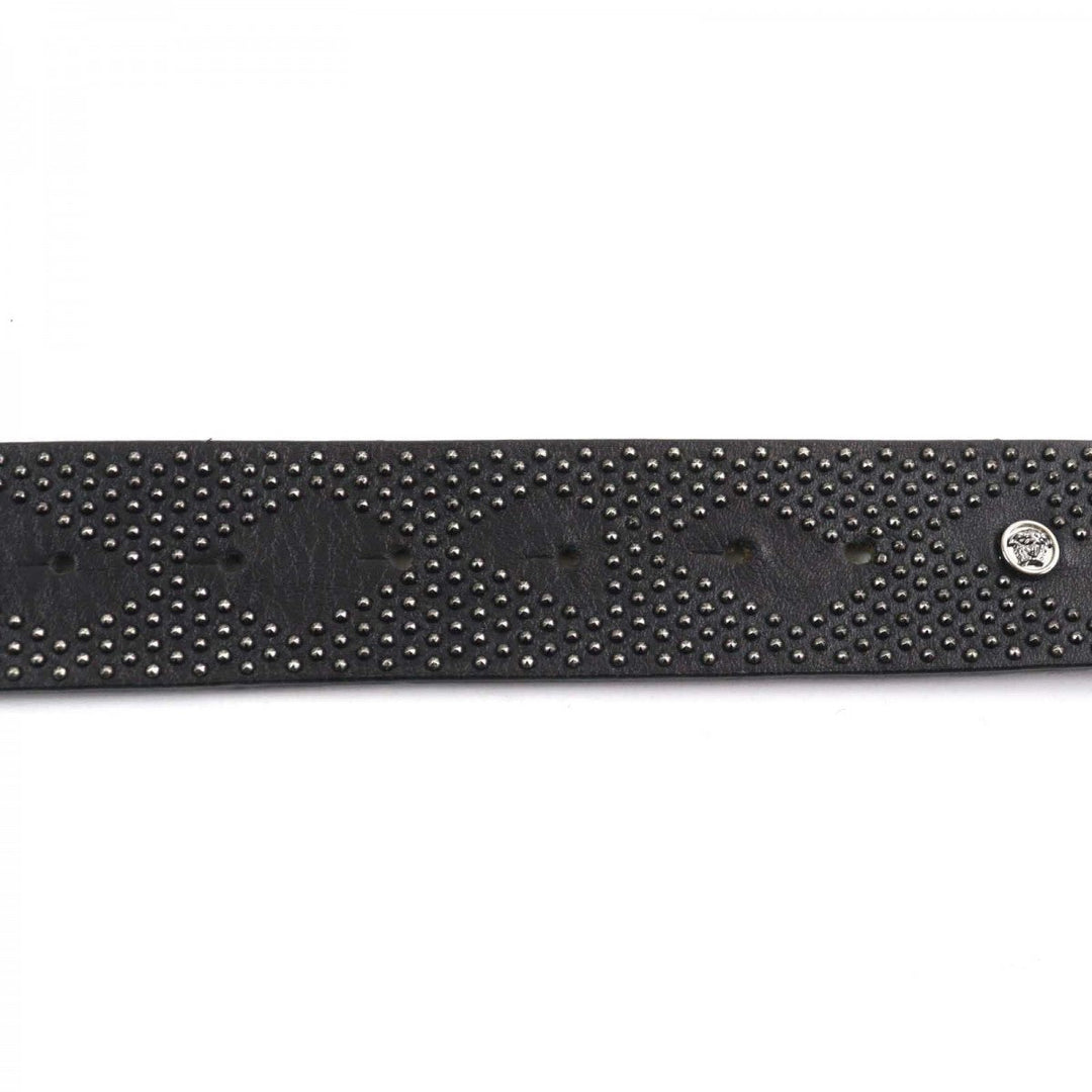 VERSACE belt Main: Leather black mens Used Authentic