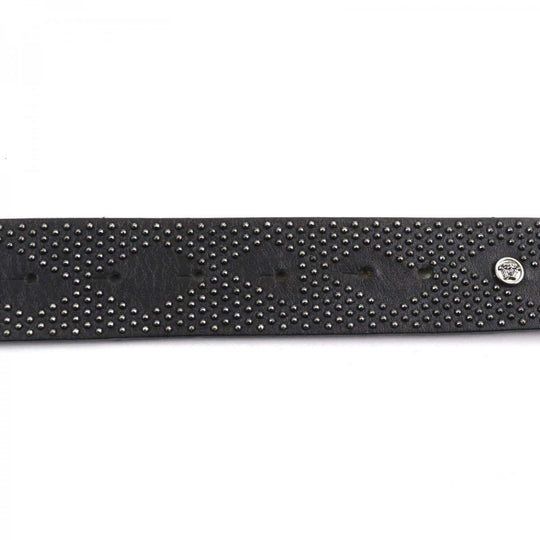 VERSACE belt Main: Leather black mens Used Authentic