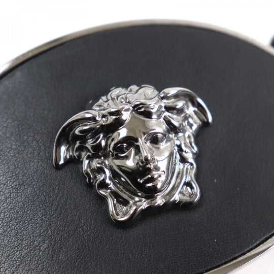 VERSACE belt Main: Leather black mens Used Authentic