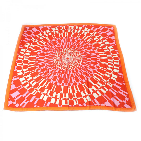 HERMES Stall Main: 70% cashmere, Main: 30% silk Multi Caregean Women Used Authentic