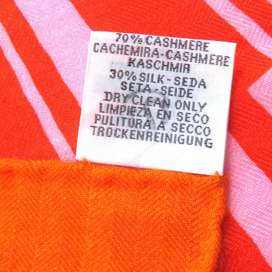 HERMES Stall Main: 70% cashmere, Main: 30% silk Multi Caregean Women Used Authentic
