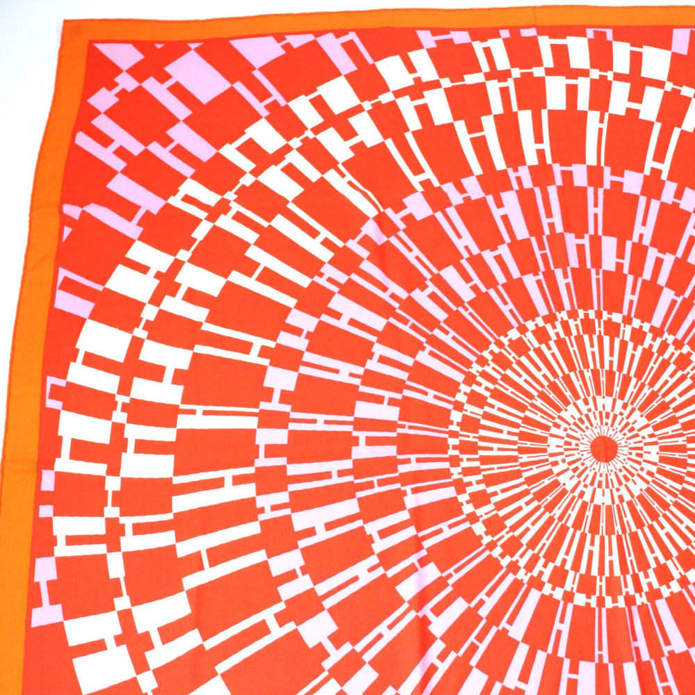 HERMES Stall Main: 70% cashmere, Main: 30% silk Multi Caregean Women Used Authentic