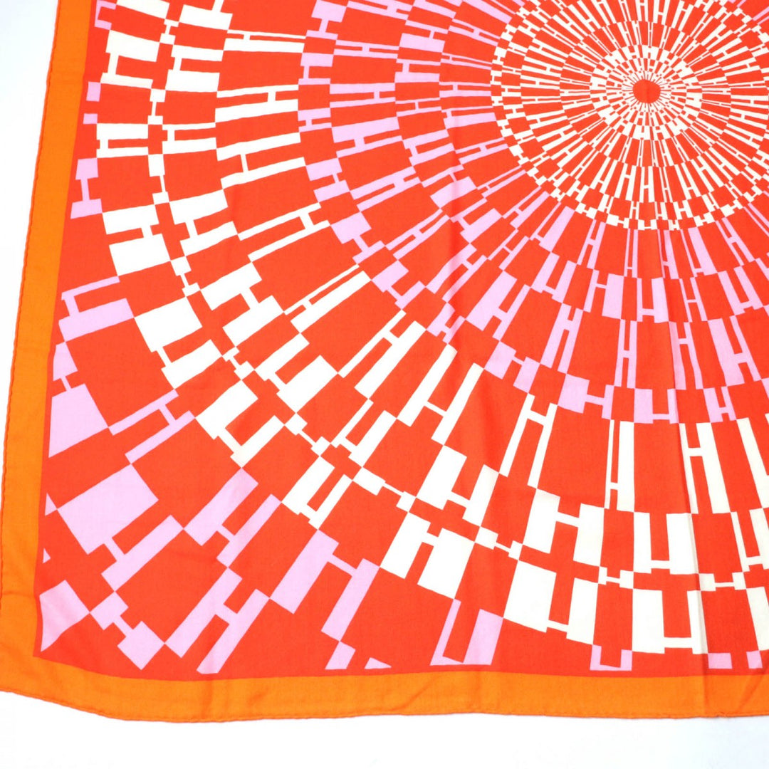 HERMES Stall Main: 70% cashmere, Main: 30% silk Multi Caregean Women Used Authentic
