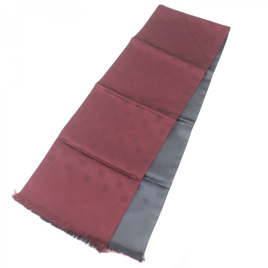 GUCCI Scarf Main: 100% silk Bordeaux mens Used Authentic