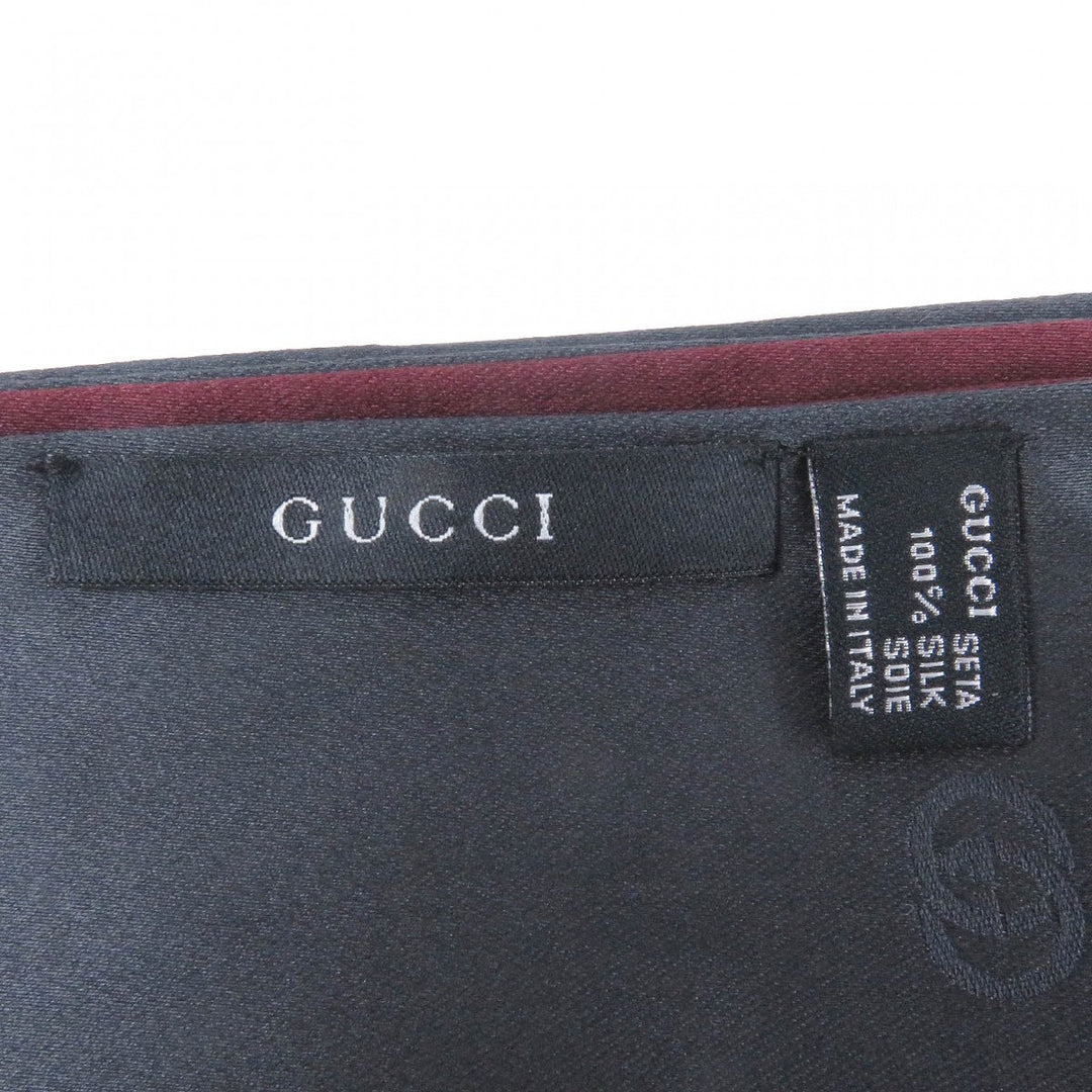 GUCCI Scarf Main: 100% silk Bordeaux mens Used Authentic