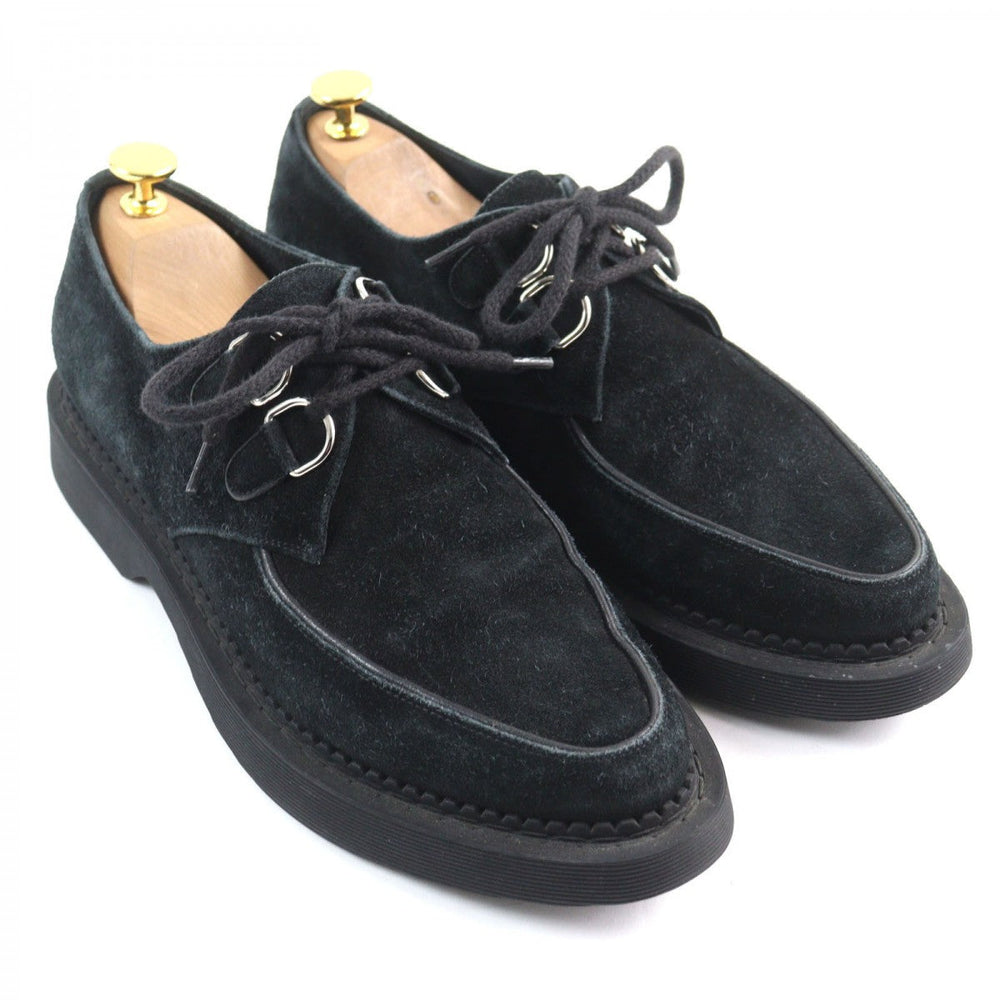 SAINT LAURENT PARIS Leather shoes 667606 Main: Suede leather black Teddy Derby mens 42 Used Authentic