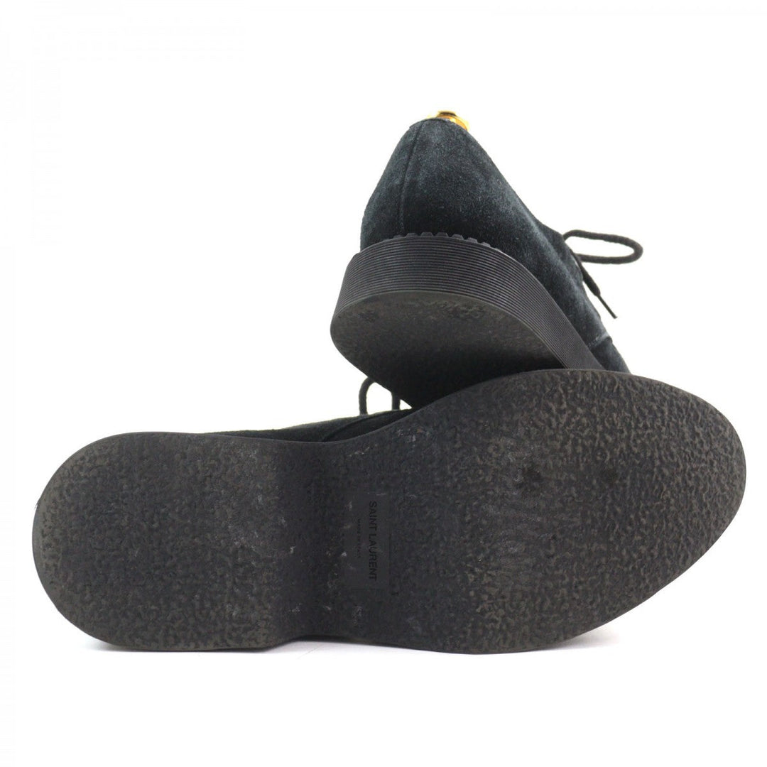SAINT LAURENT PARIS Leather shoes 667606 Main: Suede leather black Teddy Derby mens 42 Used Authentic