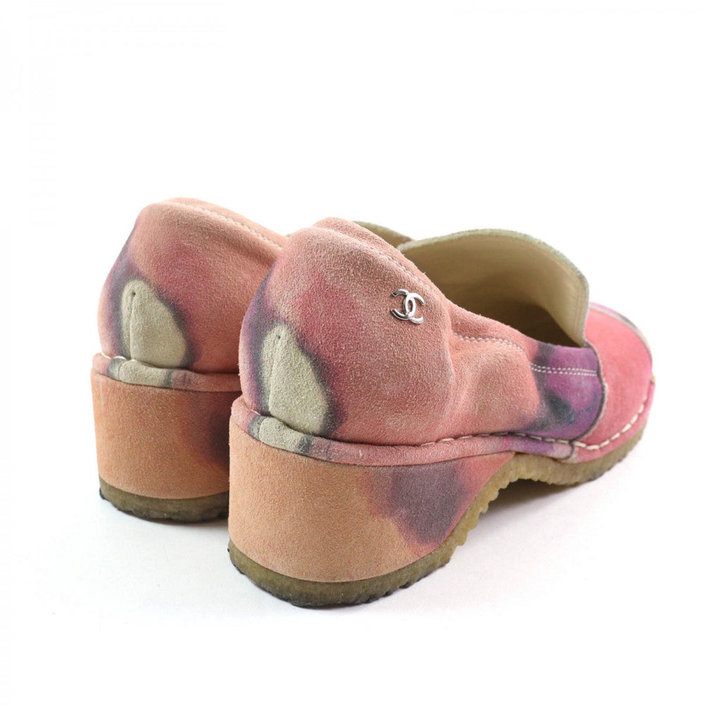 CHANEL Slip-on G30820 Main: Suede leather Multi Women 38 Used Authentic