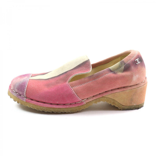 CHANEL Slip-on G30820 Main: Suede leather Multi Women 38 Used Authentic