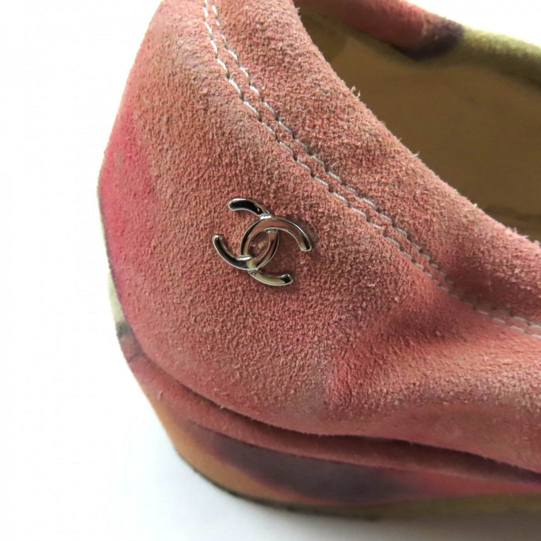 CHANEL Slip-on G30820 Main: Suede leather Multi Women 38 Used Authentic