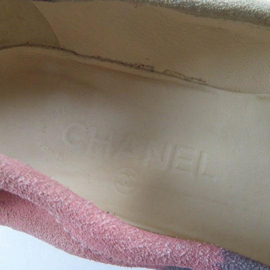 CHANEL Slip-on G30820 Main: Suede leather Multi Women 38 Used Authentic