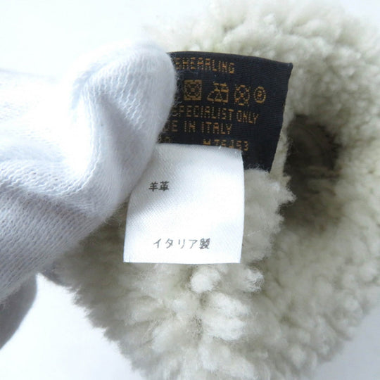LOUIS VUITTON gloves M76453 Main: Sheep leather beige Muff Sharlingram Women Used Authentic