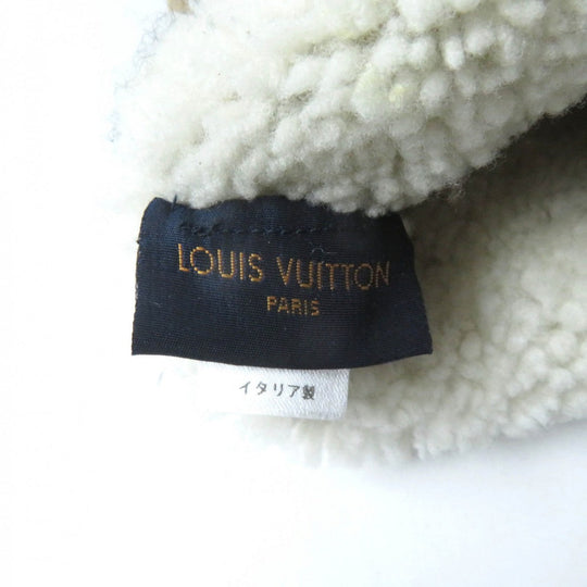 LOUIS VUITTON gloves M76453 Main: Sheep leather beige Muff Sharlingram Women Used Authentic