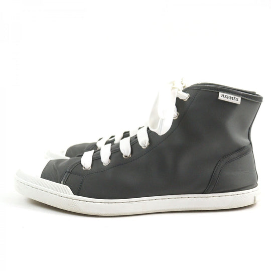 HERMES High cut sneakers Main: Nylon Gray white Express mens 42.5 Used Authentic