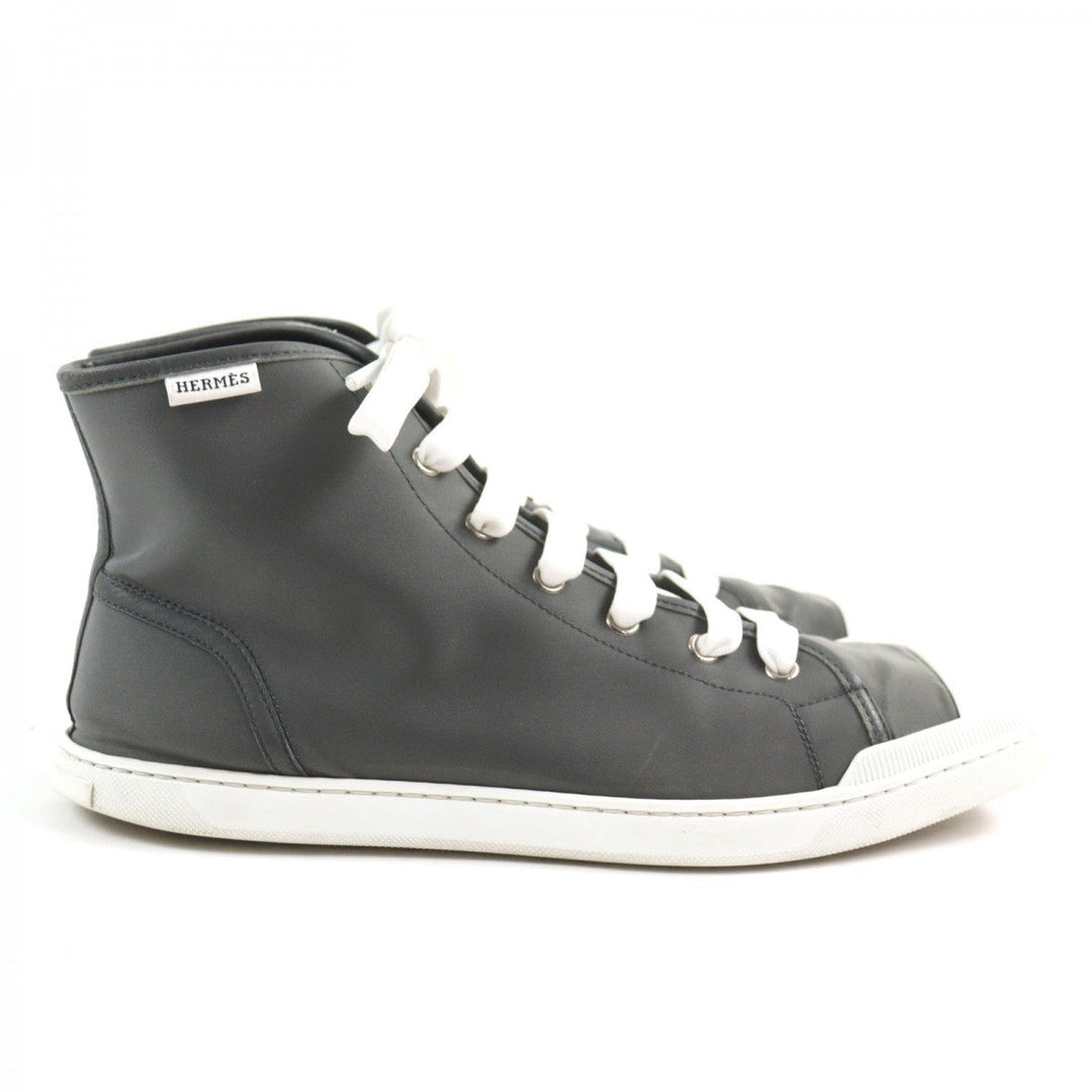 HERMES High cut sneakers Main: Nylon Gray white Express mens 42.5 Used Authentic