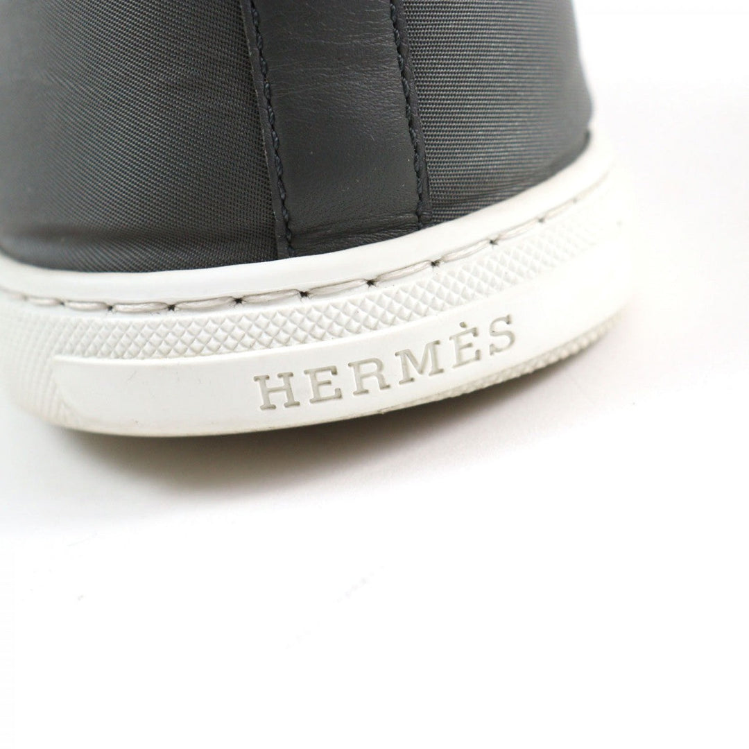 HERMES High cut sneakers Main: Nylon Gray white Express mens 42.5 Used Authentic