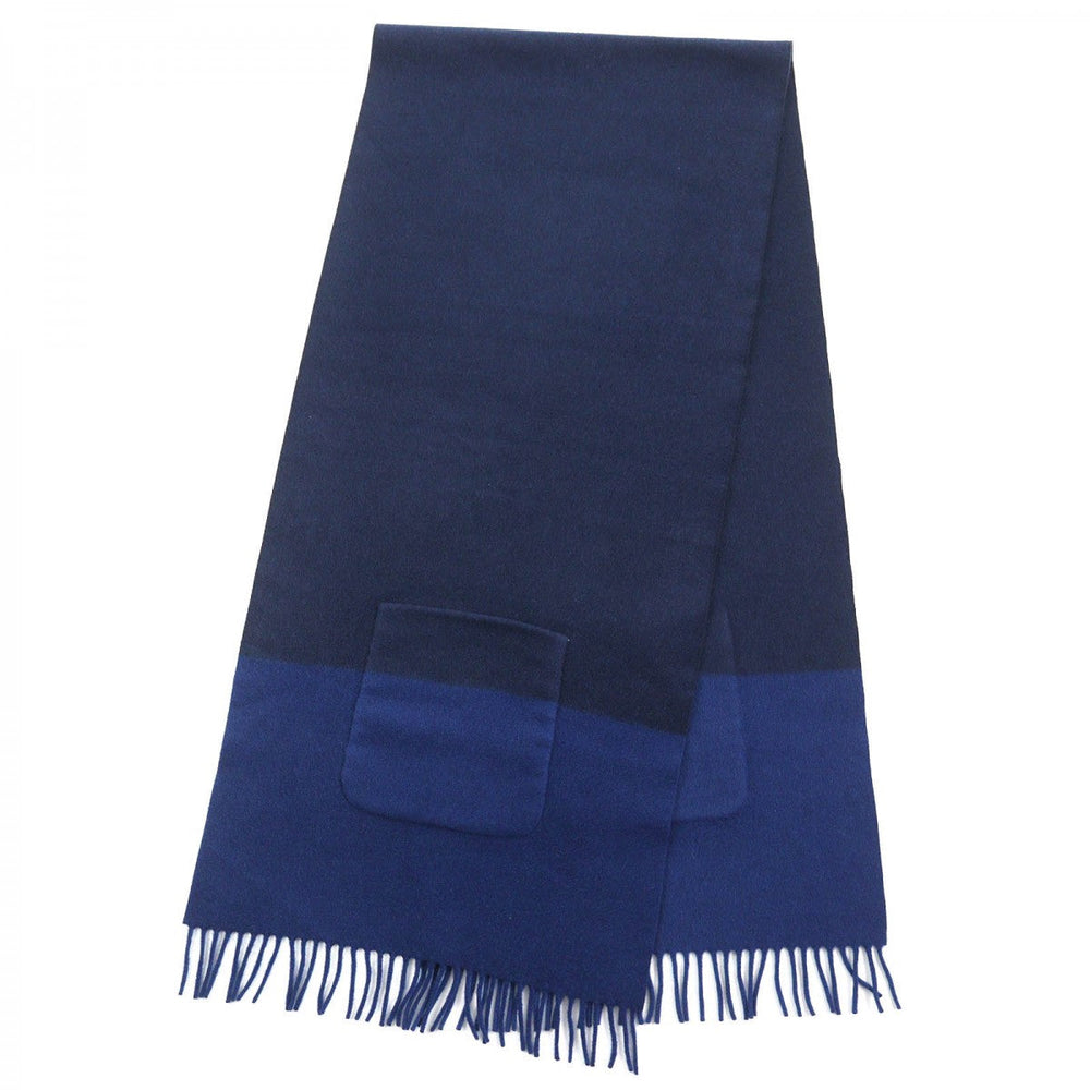 HERMES Scarf H259096S Main: 100% cashmere blue Allumet Pocket Women Used Authentic