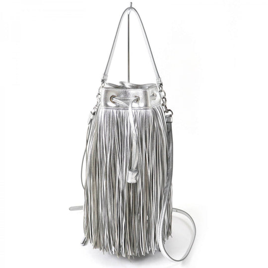 J&M Davidson Shoulder Bag leather Silver