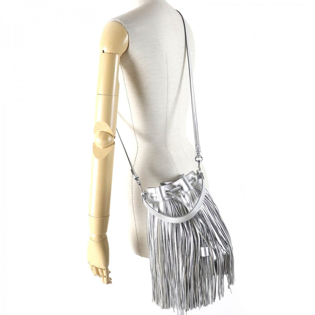 J&M Davidson Shoulder Bag leather Silver