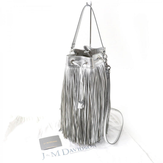 J&M Davidson Shoulder Bag leather Silver