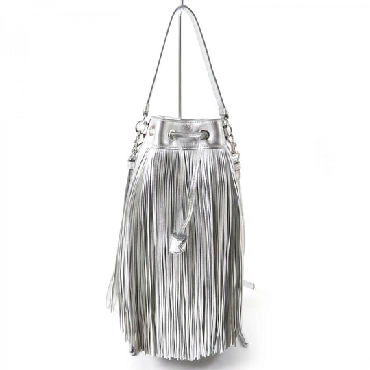 J&M Davidson Shoulder Bag leather Silver