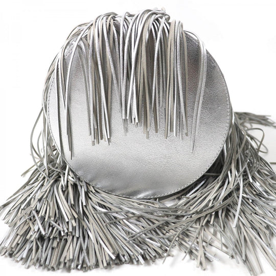 J&M Davidson Shoulder Bag leather Silver