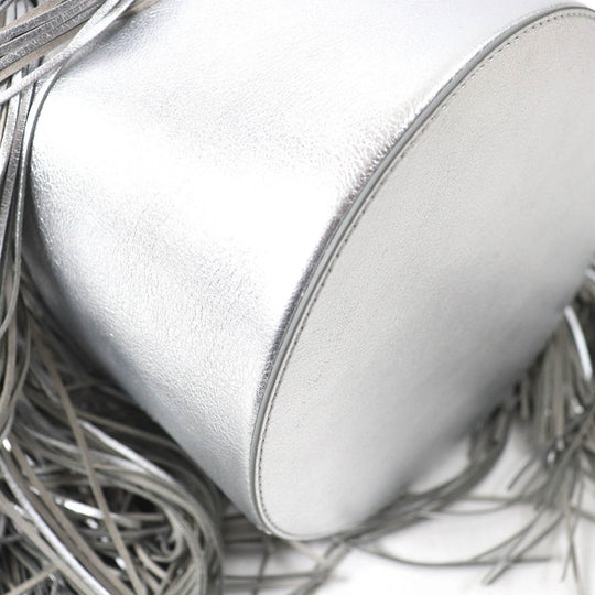 J&M Davidson Shoulder Bag leather Silver
