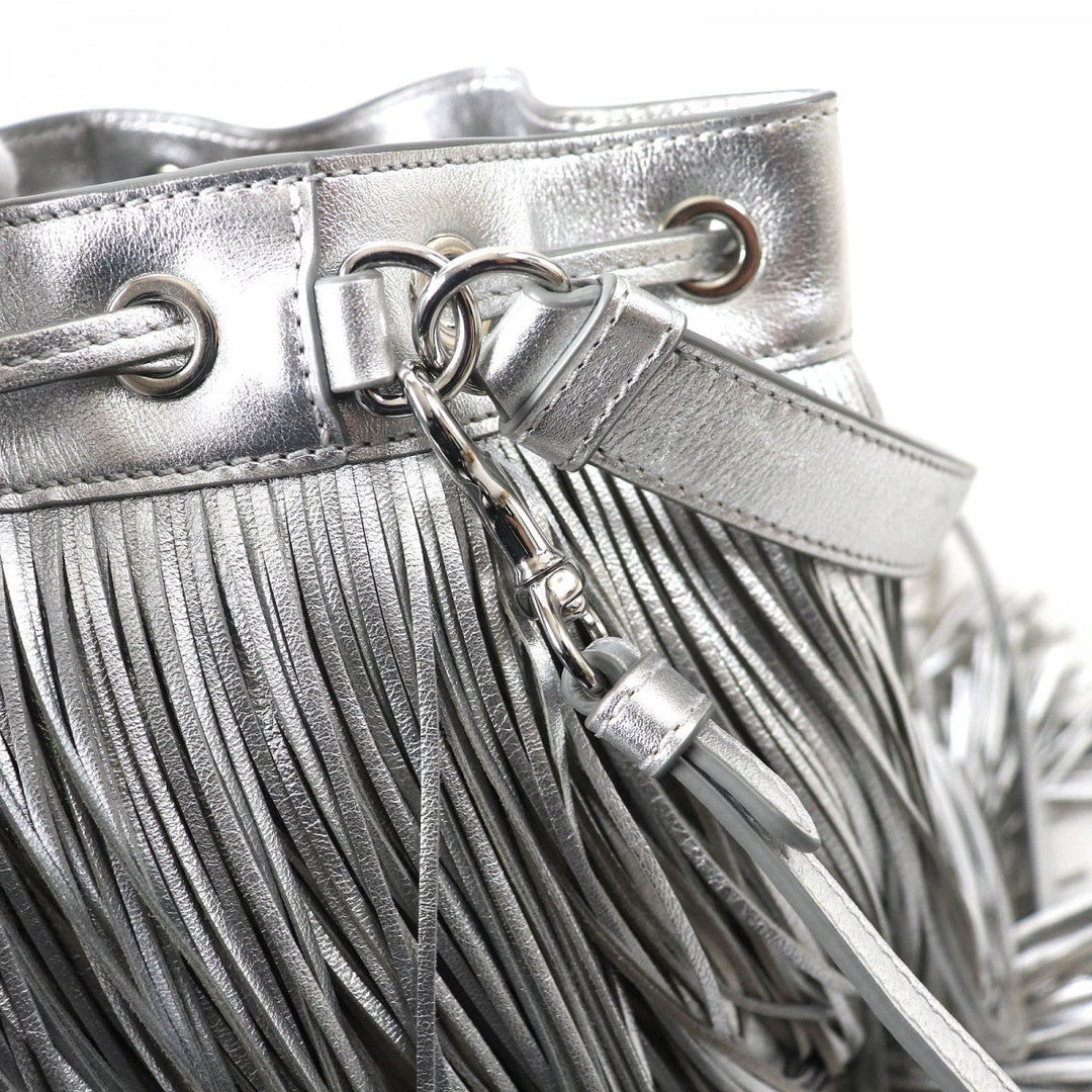 J&M Davidson Shoulder Bag leather Silver