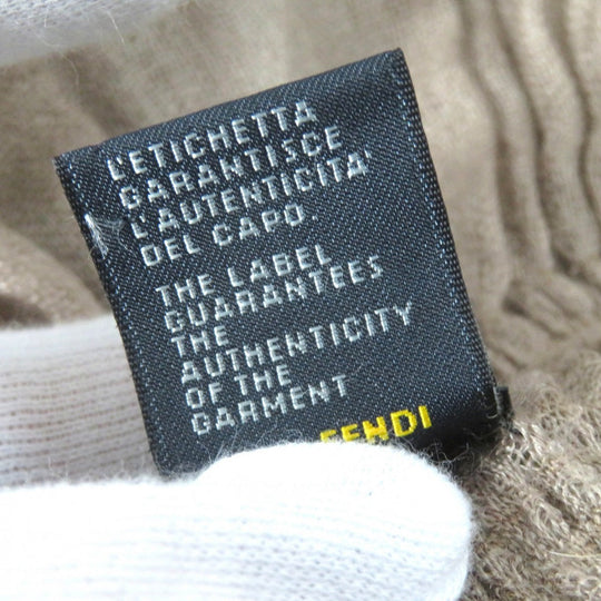 FENDI Stall Main: 70% cashmere, Main: 30% silk Beige type Women Used Authentic