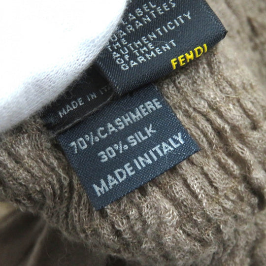 FENDI Stall Main: 70% cashmere, Main: 30% silk Beige type Women Used Authentic