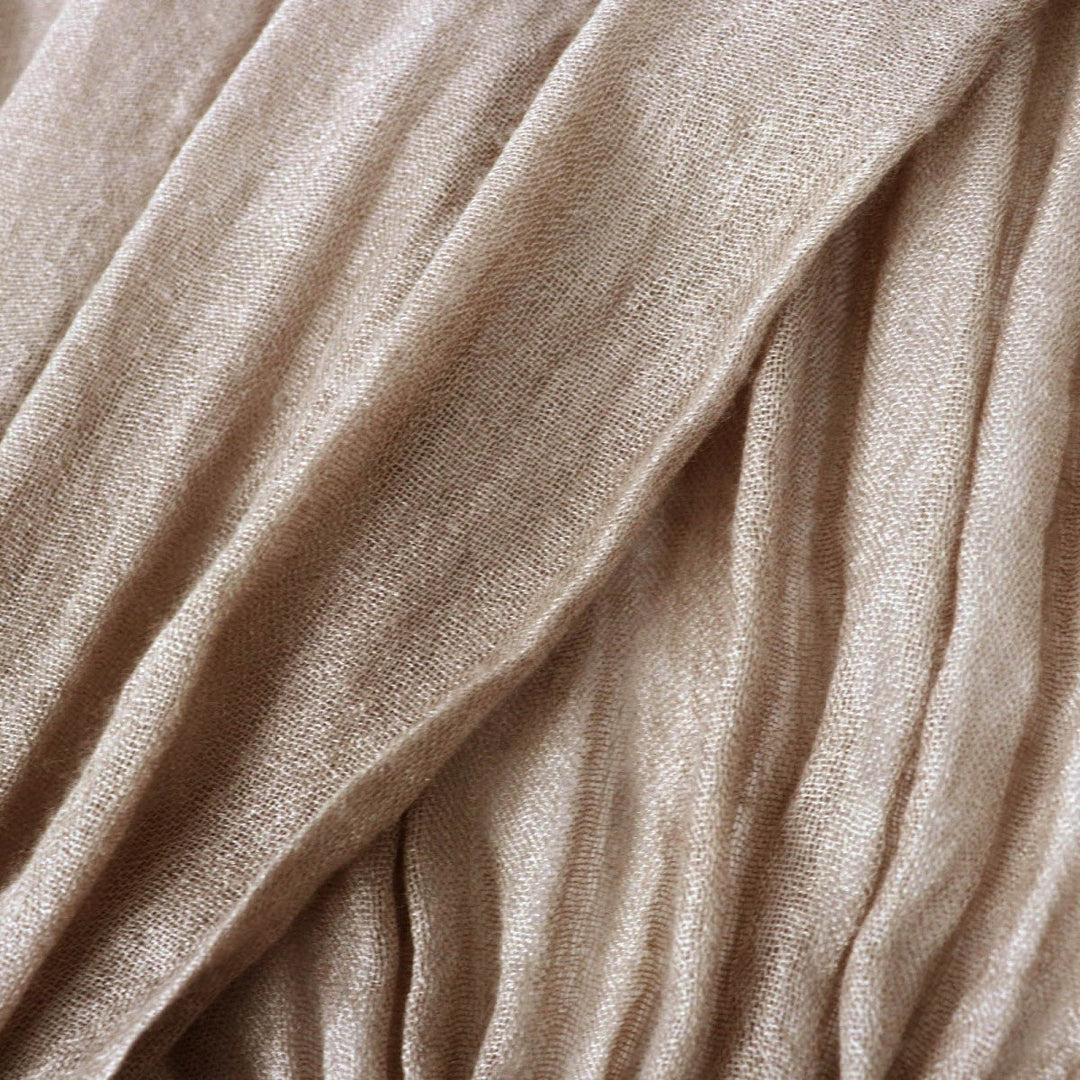 FENDI Stall Main: 70% cashmere, Main: 30% silk Beige type Women Used Authentic