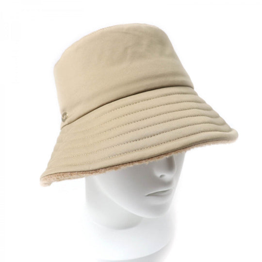 Loro Piana hat Outer: 100% nylon, Lining: 85% cashmere, Lining: 15% silk, Partially: polyurethane film beige Women S Used Authentic