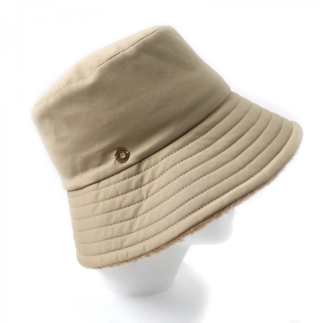 Loro Piana hat Outer: 100% nylon, Lining: 85% cashmere, Lining: 15% silk, Partially: polyurethane film beige Women S Used Authentic